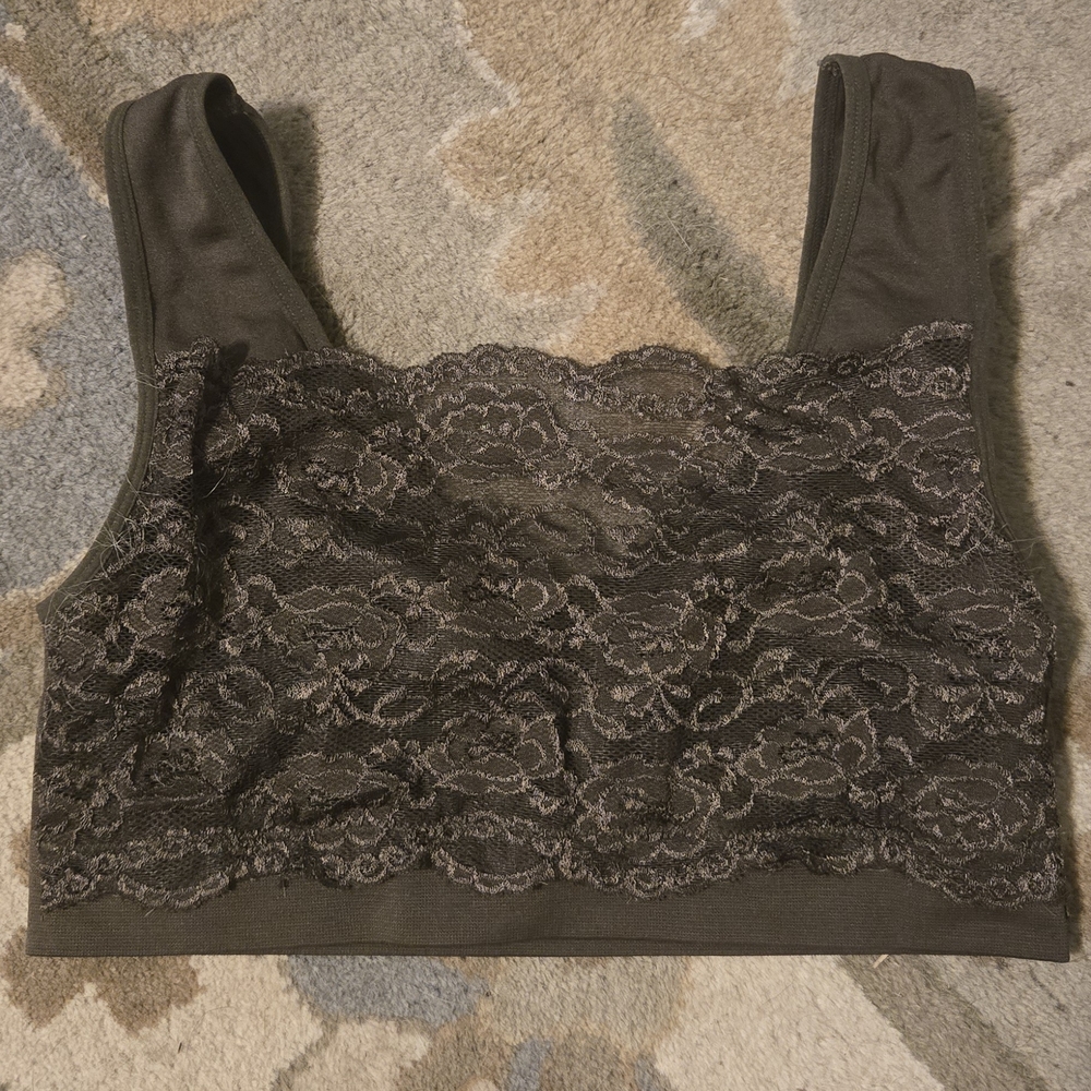 Lace Overlay Crop Top